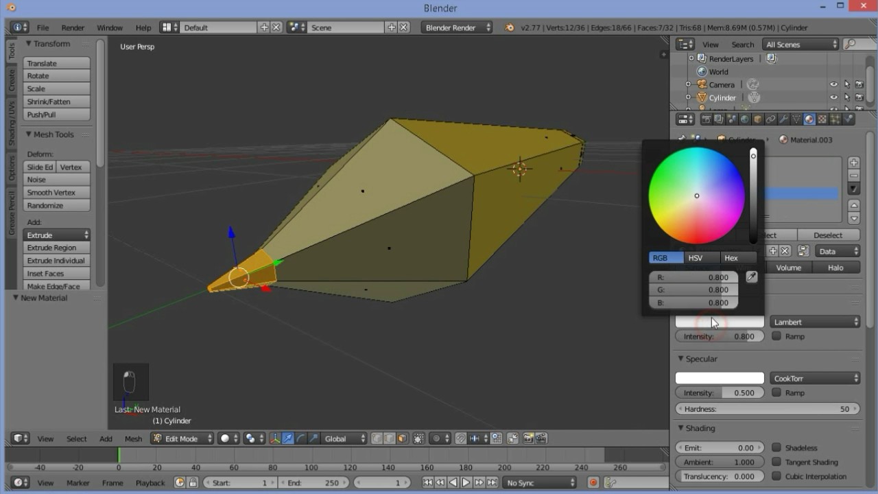 cara membuat animasi sederhana di blender 3d software